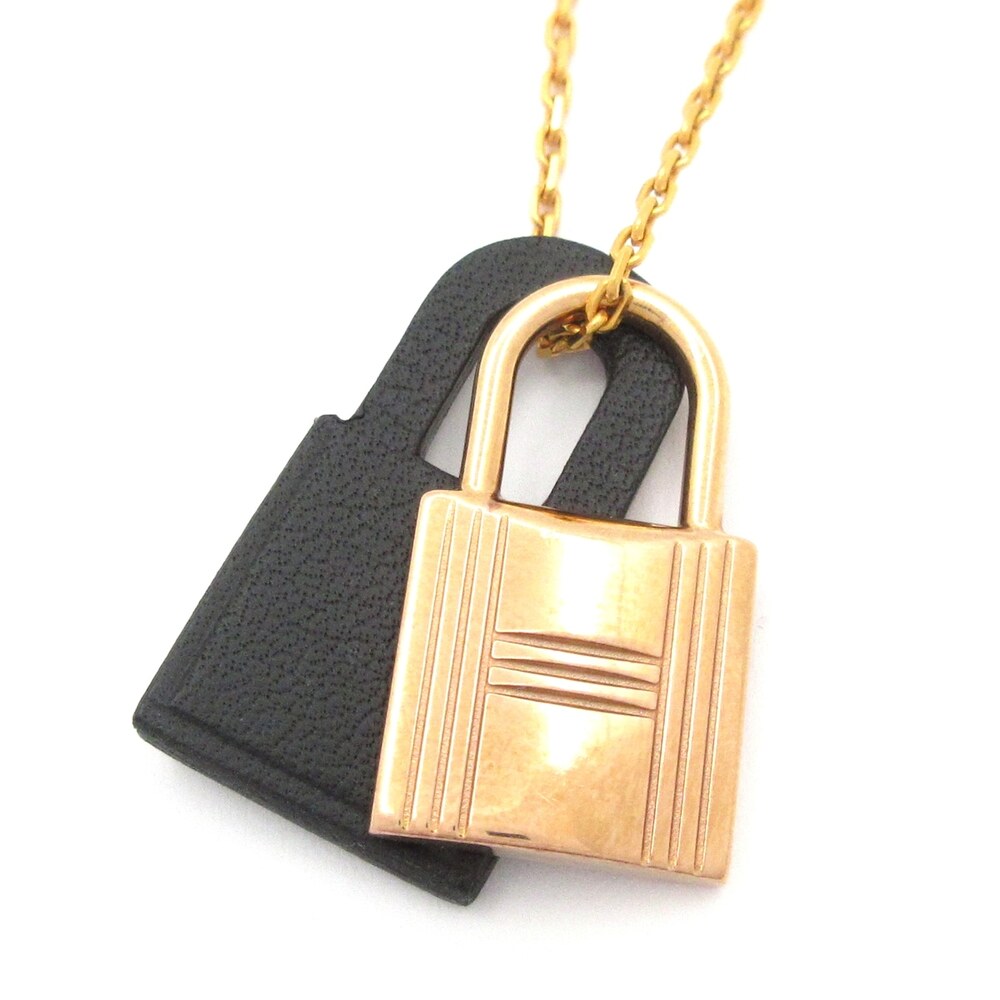 Hermès O'Kelly Necklace Rose Gold Black